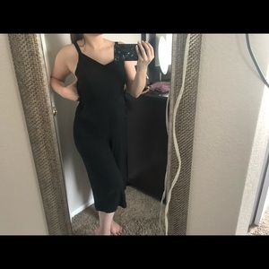 Black Cropped Romper